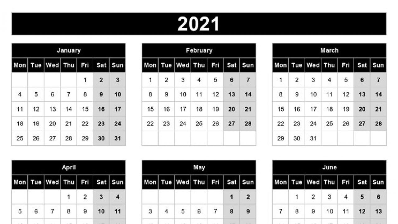 Template Excel 2021 Calendar With Week Numbers Printable