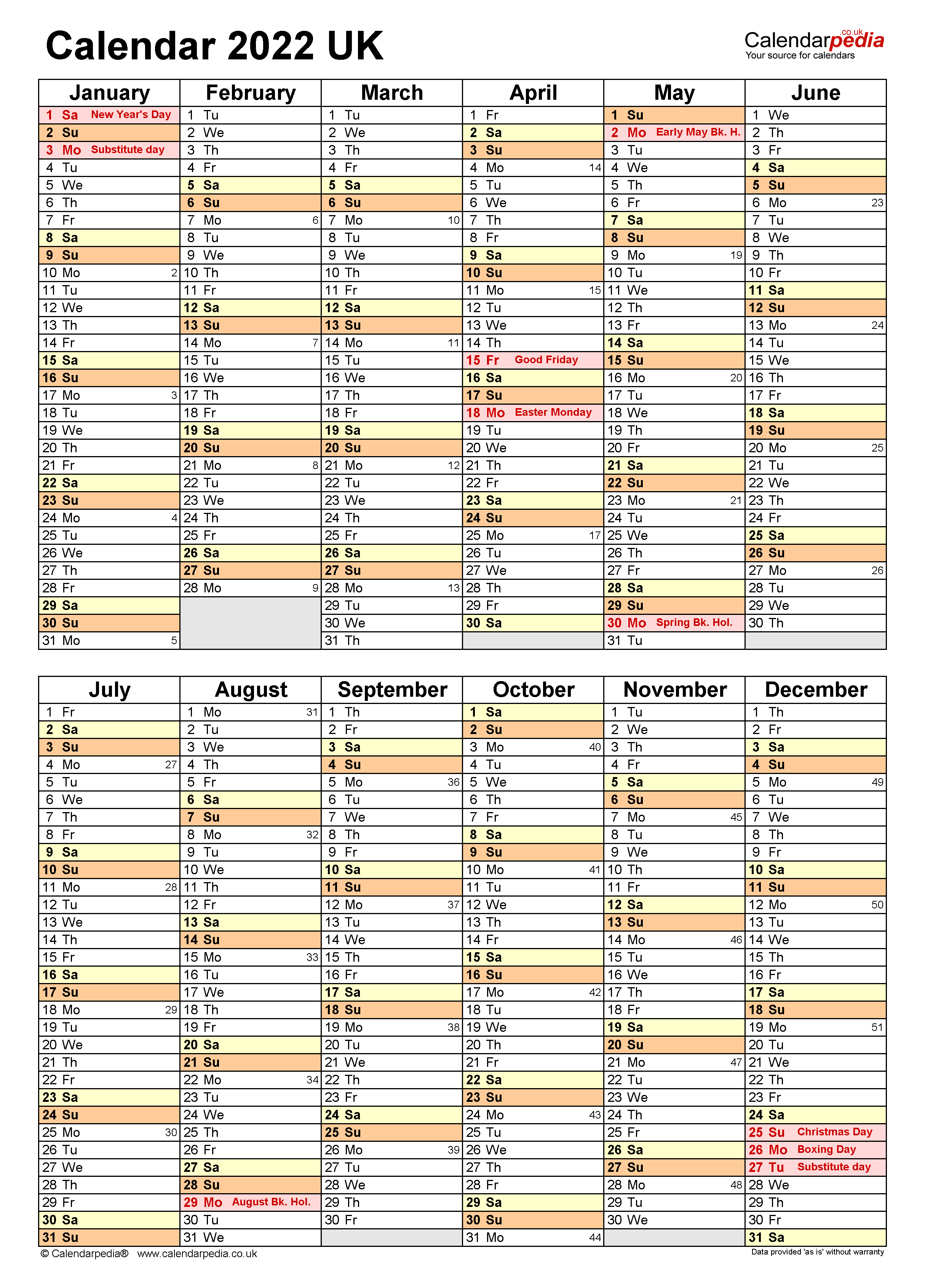 2022 Calendar Canada Printable Pdf