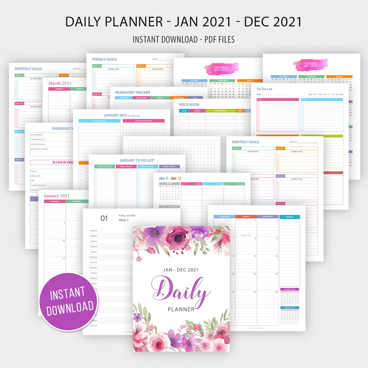 Notebook Calendar 2021 Printable