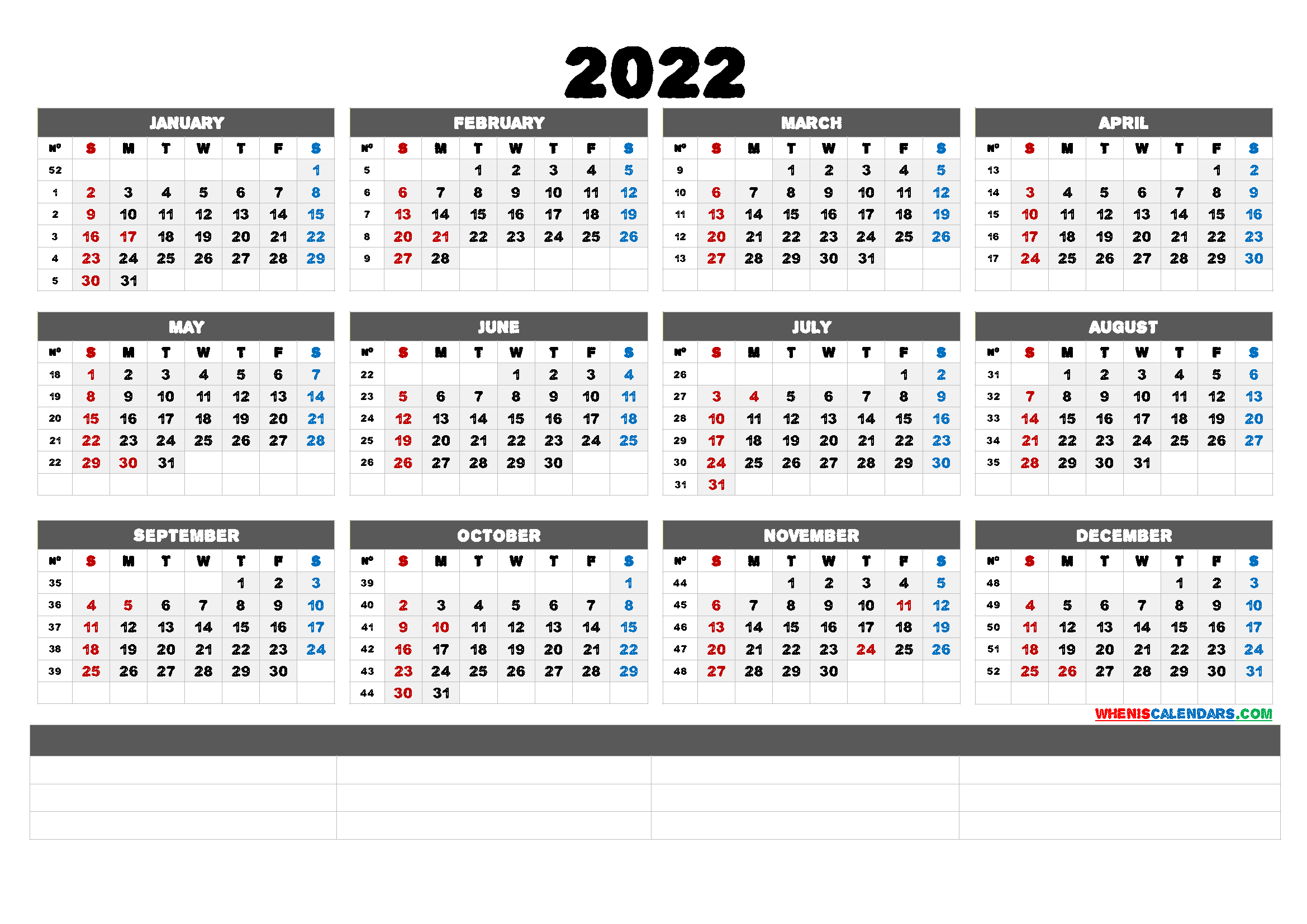 Calendar 2022 Uk Printable