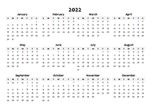 Free Printable 2022 Calendar Printable One Page