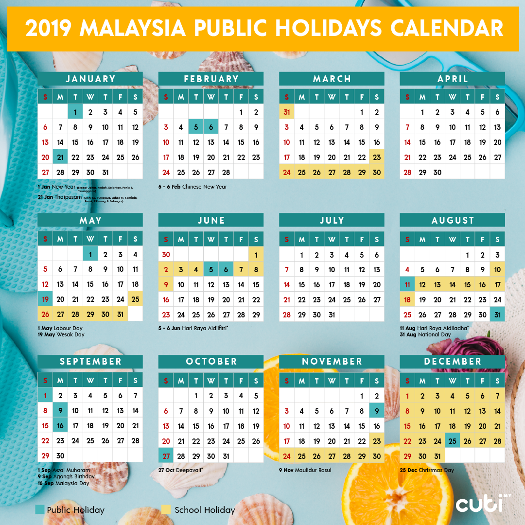 2021 Malaysia Public Holiday Calendar Printable