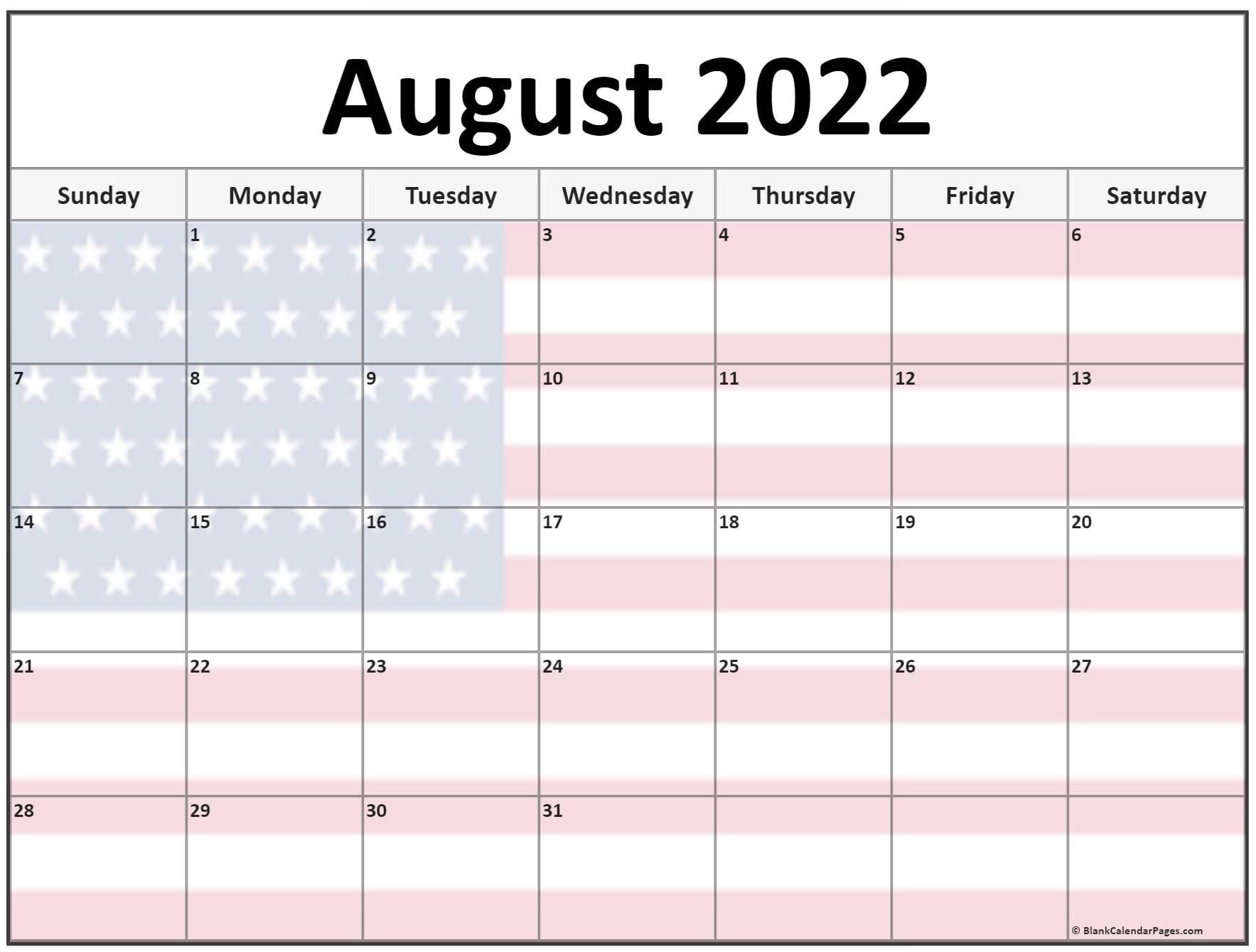 August 2022 Printable Calendar