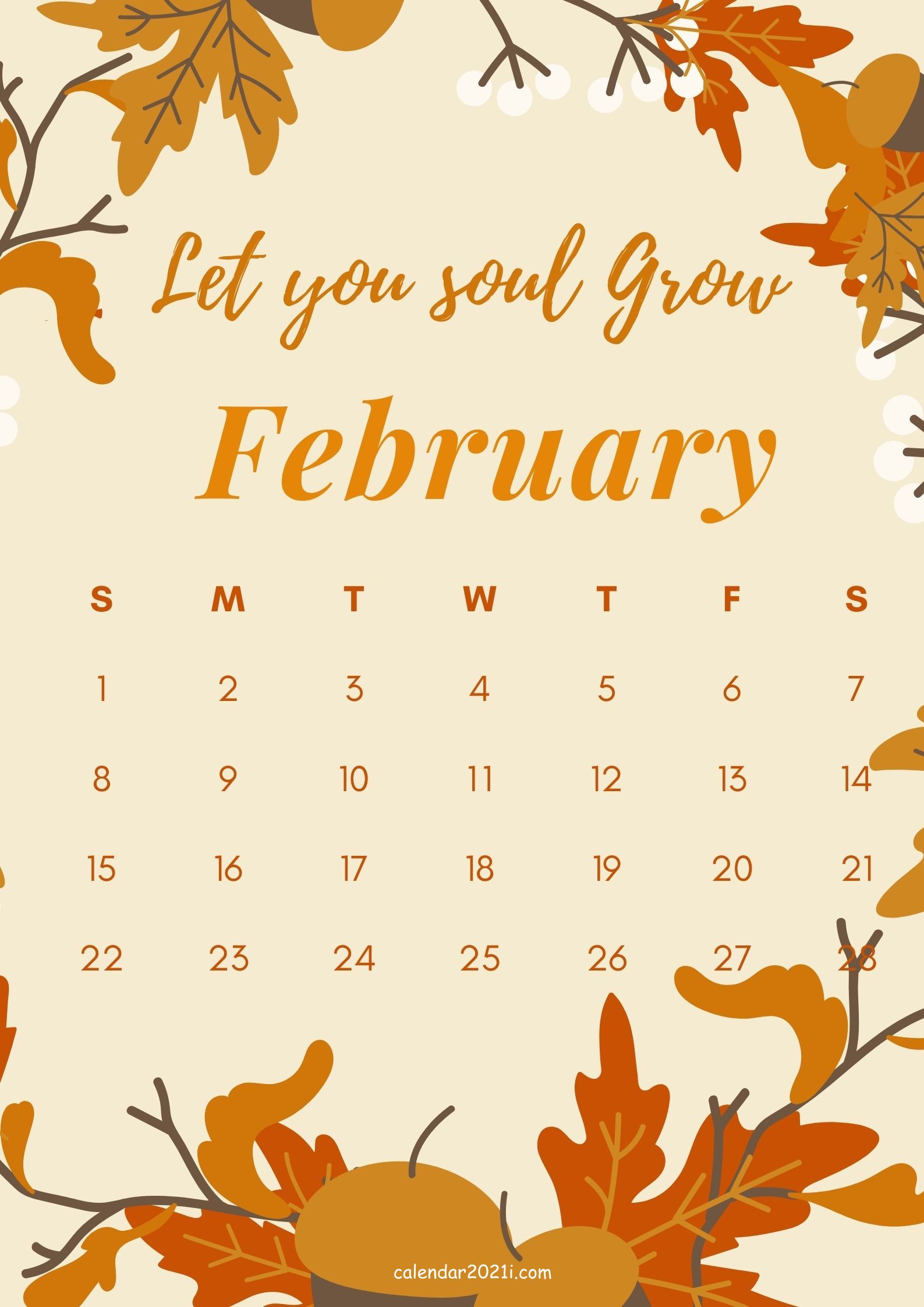 Free Printable Motivational Calendar 2021
