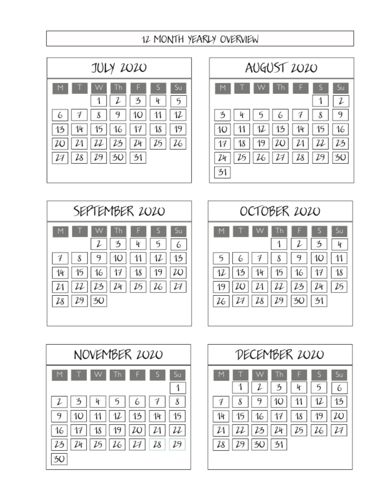 Printable 2021 Calendar 2 Months Per Page