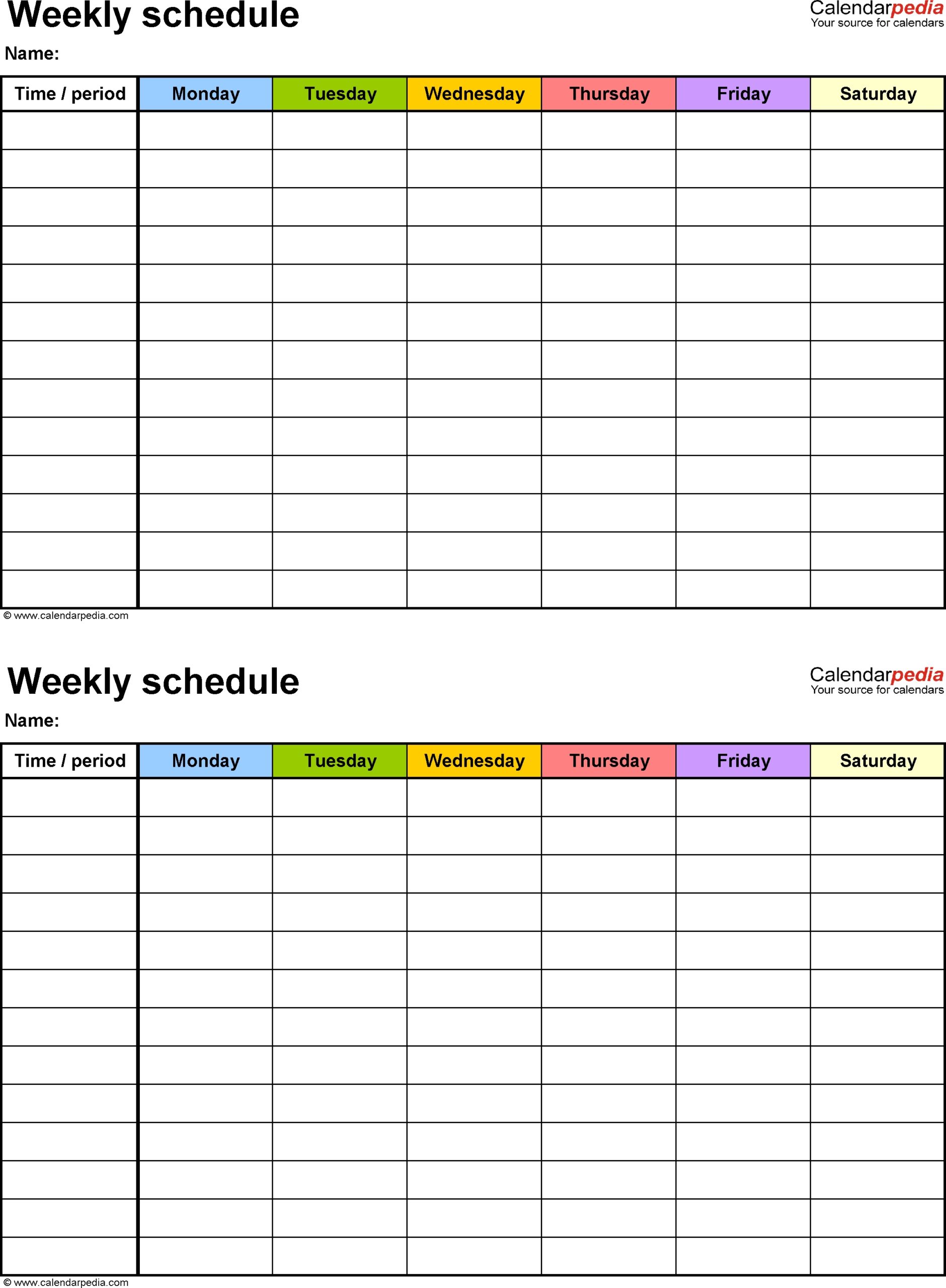 Free Printable Scheduling Calendar
