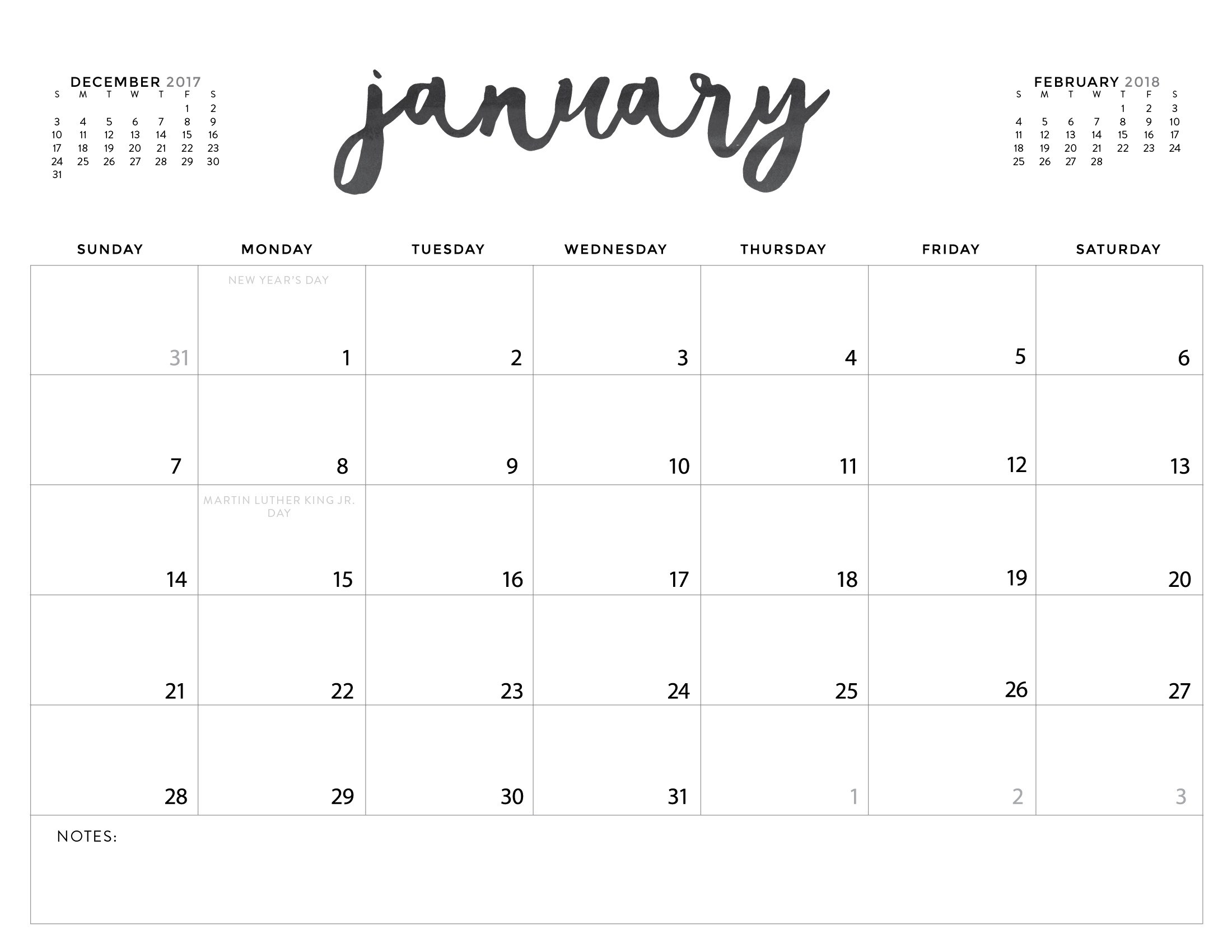 January 2021 Printable Calendar Imom