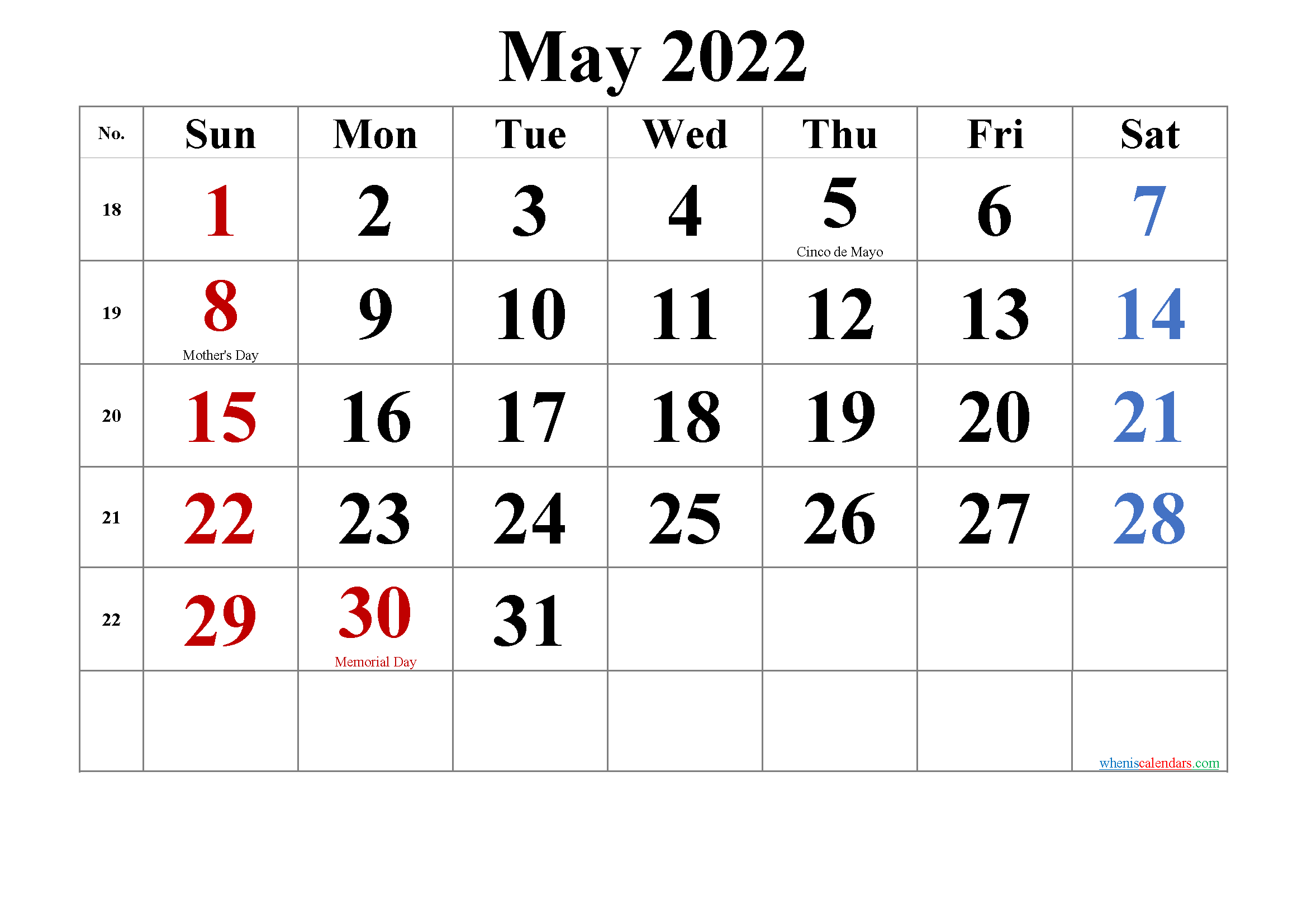 2022 Julian Date Calendar Printable
