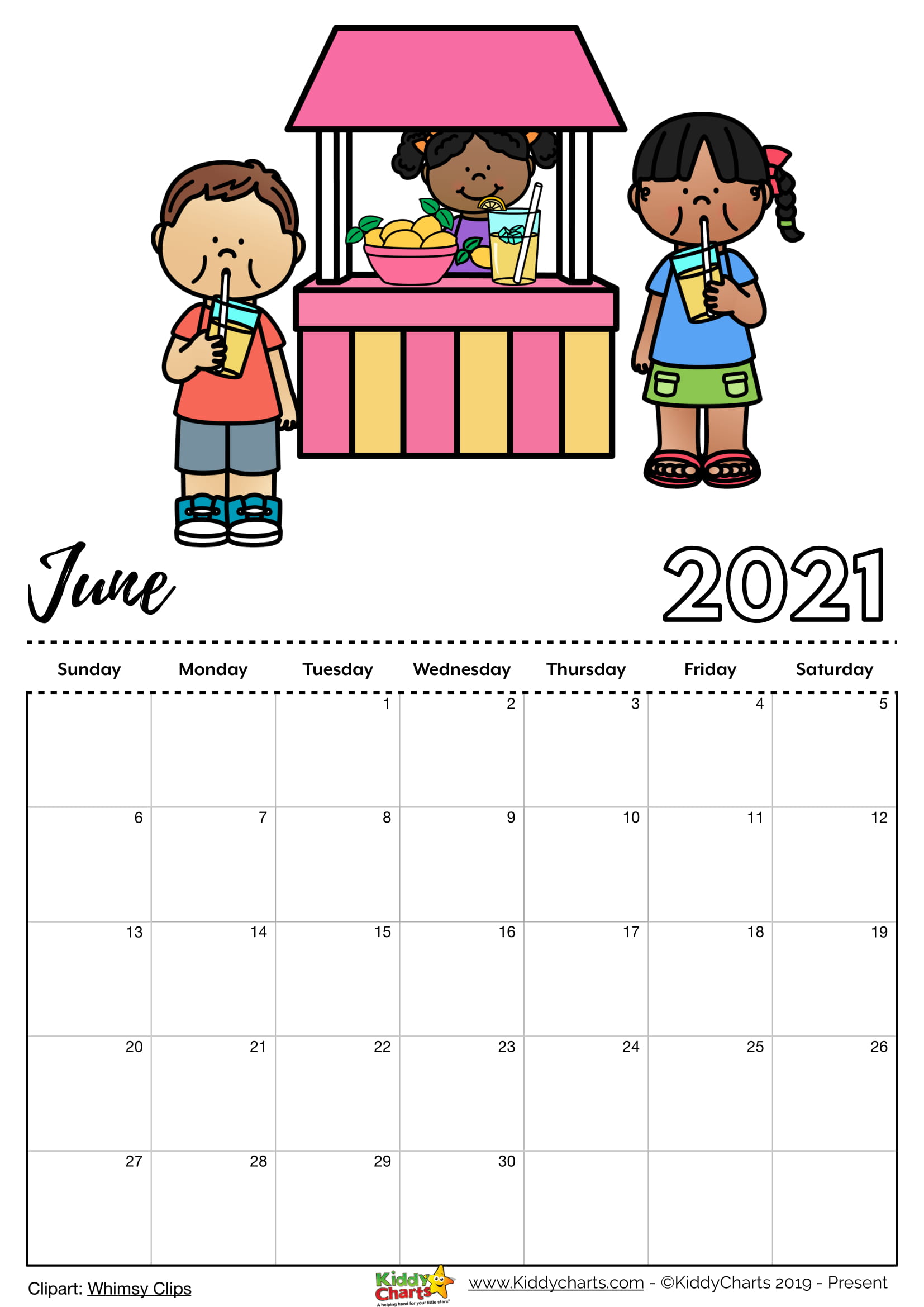 Calendar 2021 Printable For Kids