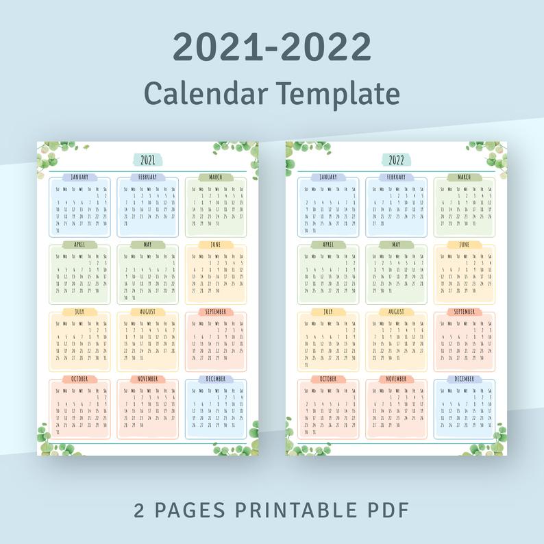 Whole Year Calendar 2022 Printable