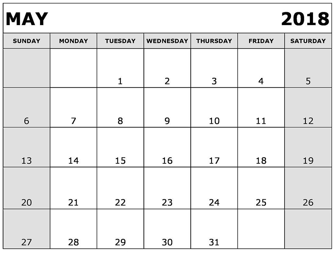 Blank January Calendar Printable