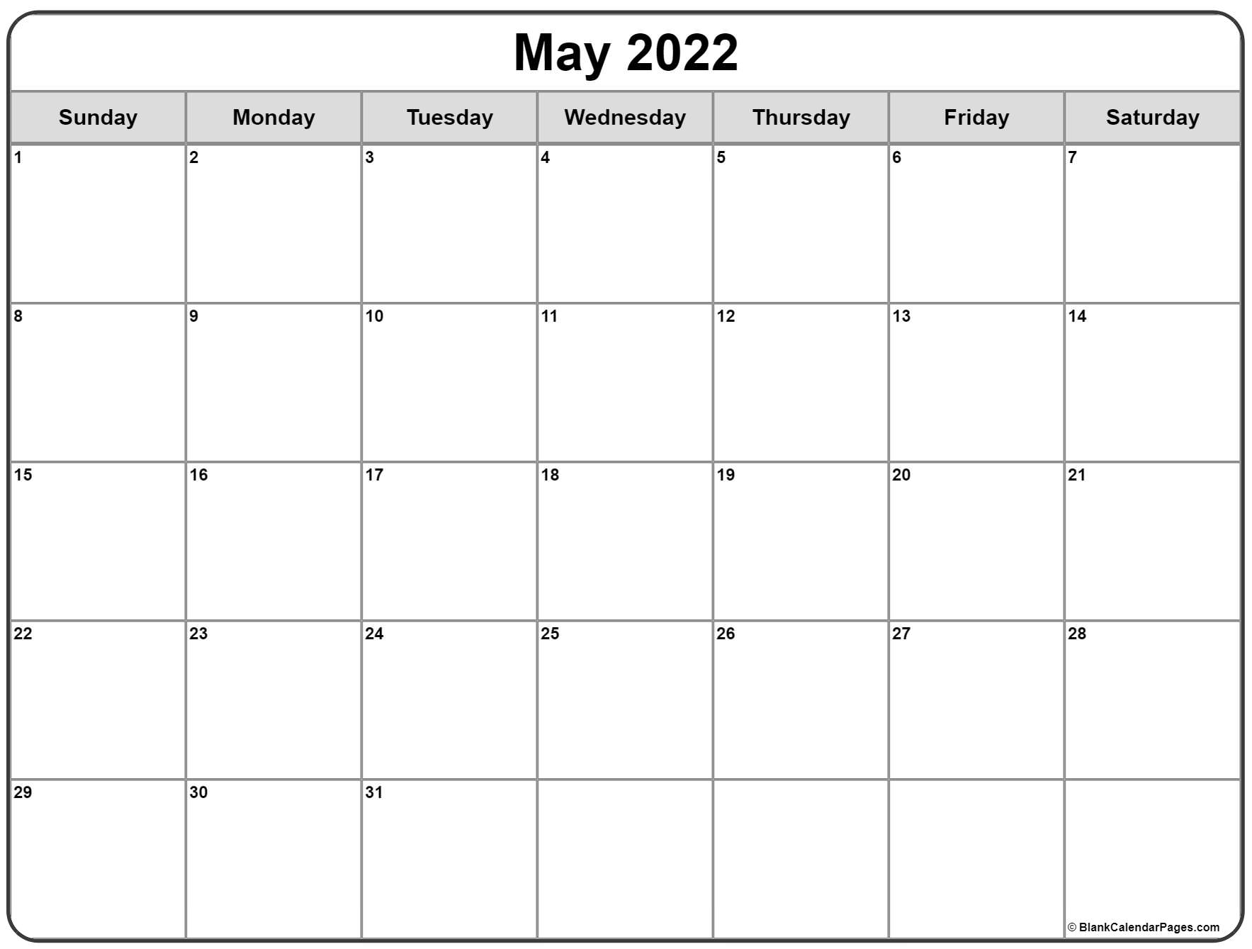 Printable Free Calendars 2022