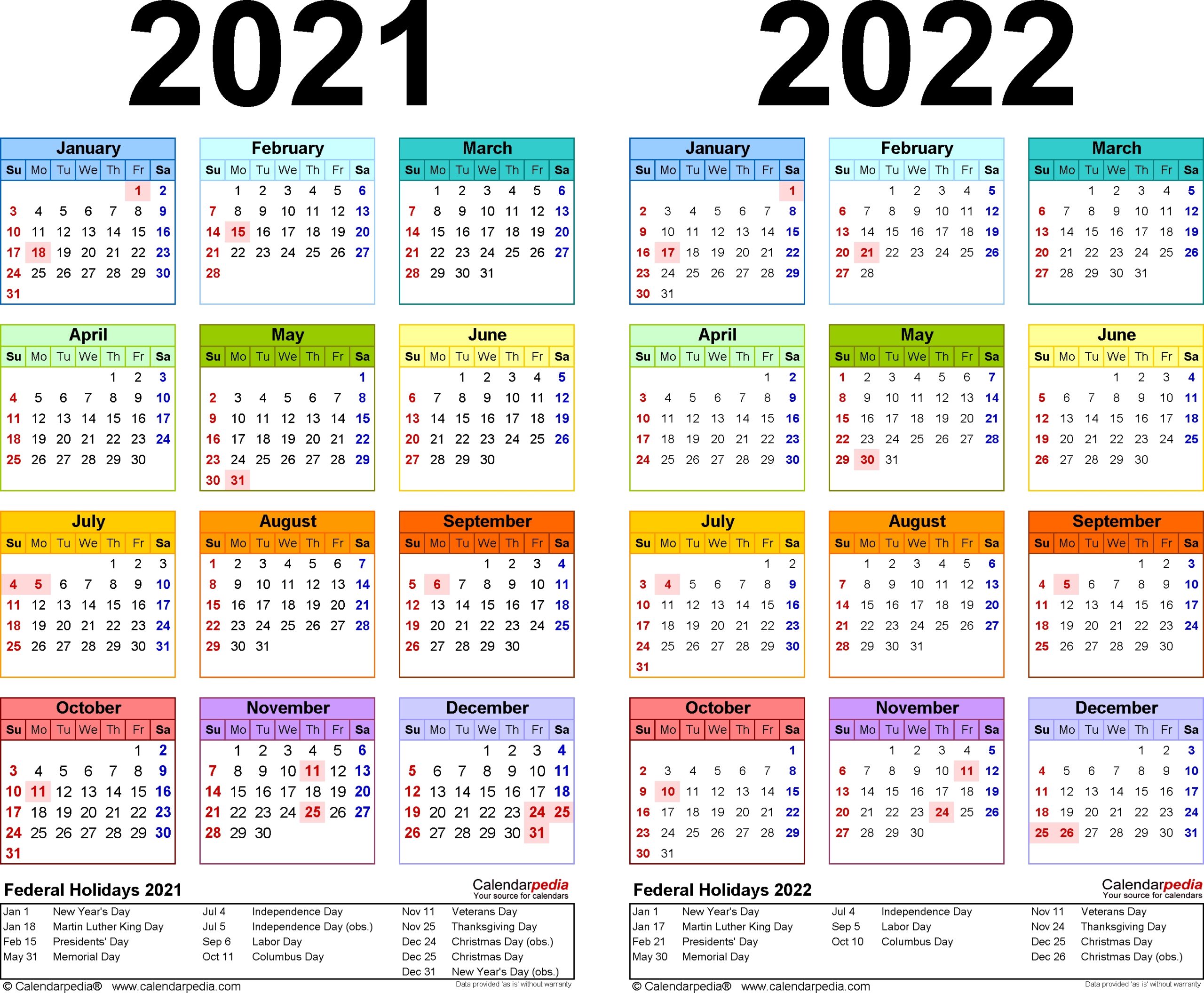 January 2022 Printable Calendar 2022 Canada