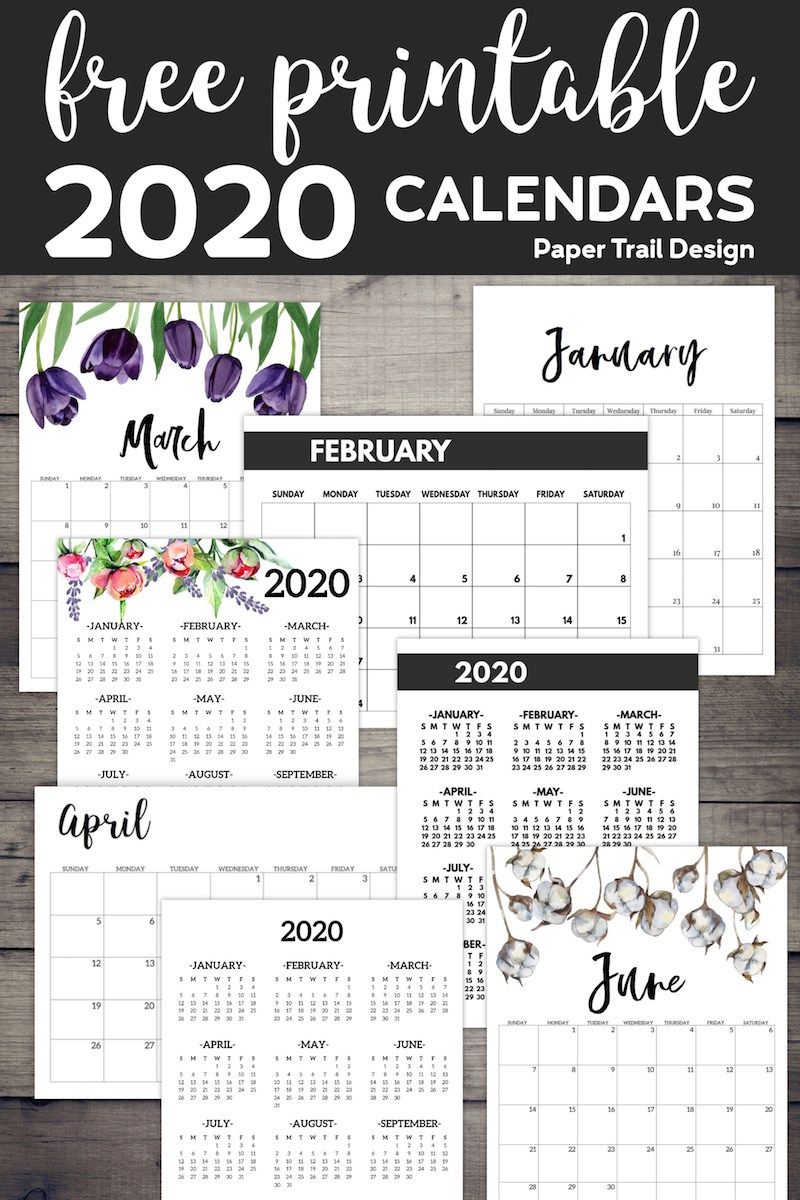 Summer 2020 Calendar Printable