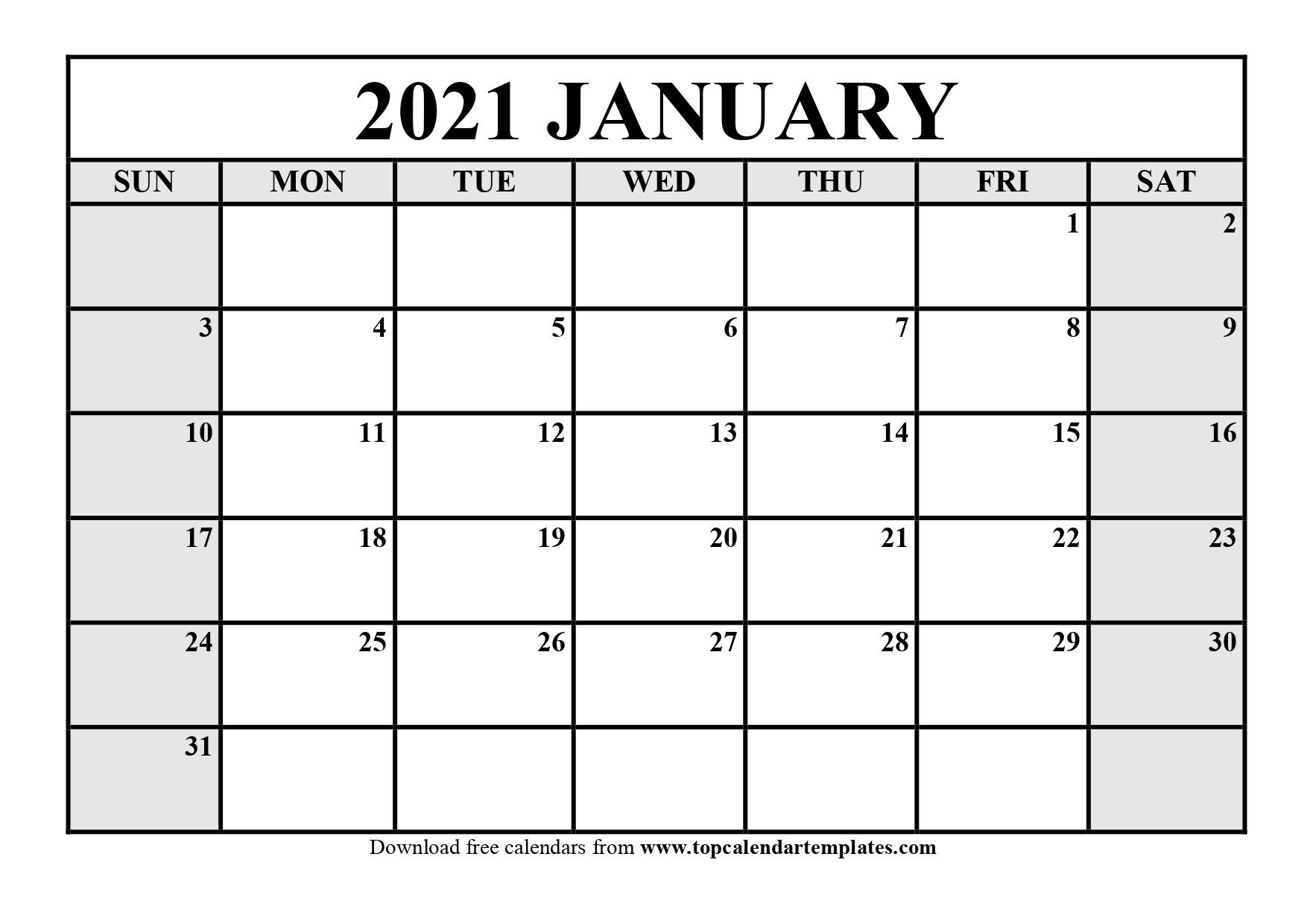 Edit Printable Calendar 2021