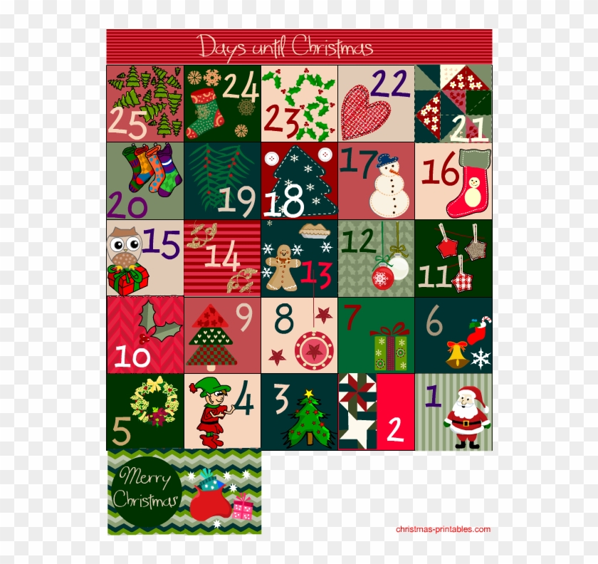 Free Printable Christmas Countdown Calendar