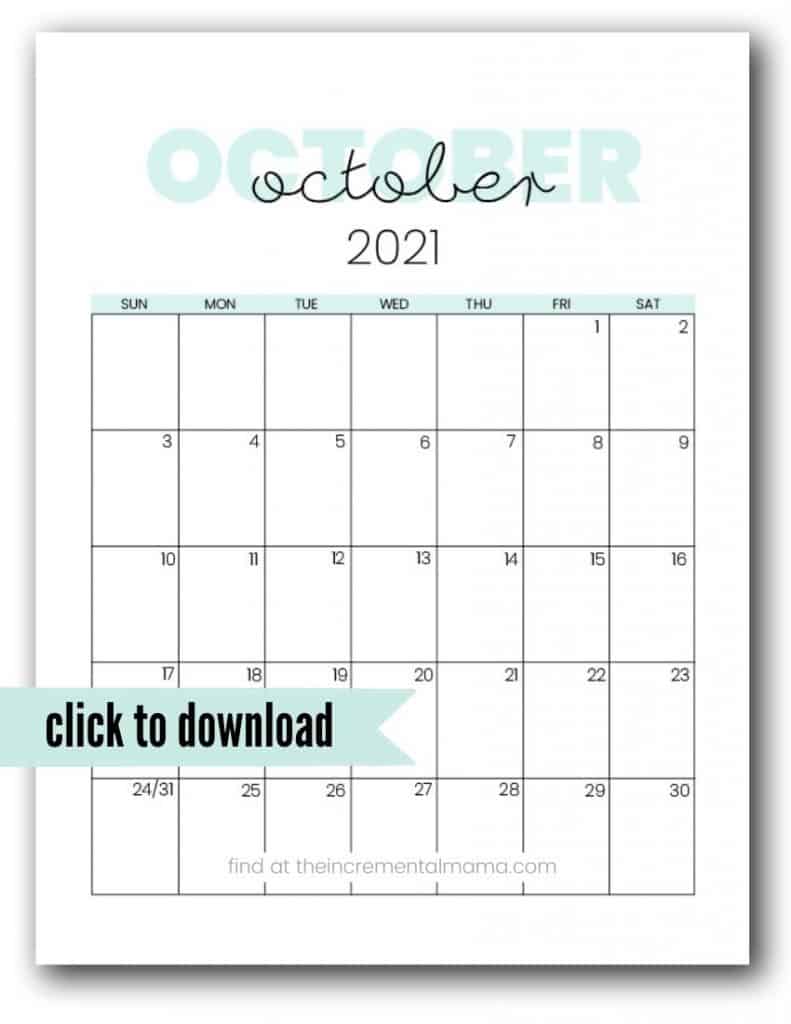 Calendar 2021 Free Printable Cute