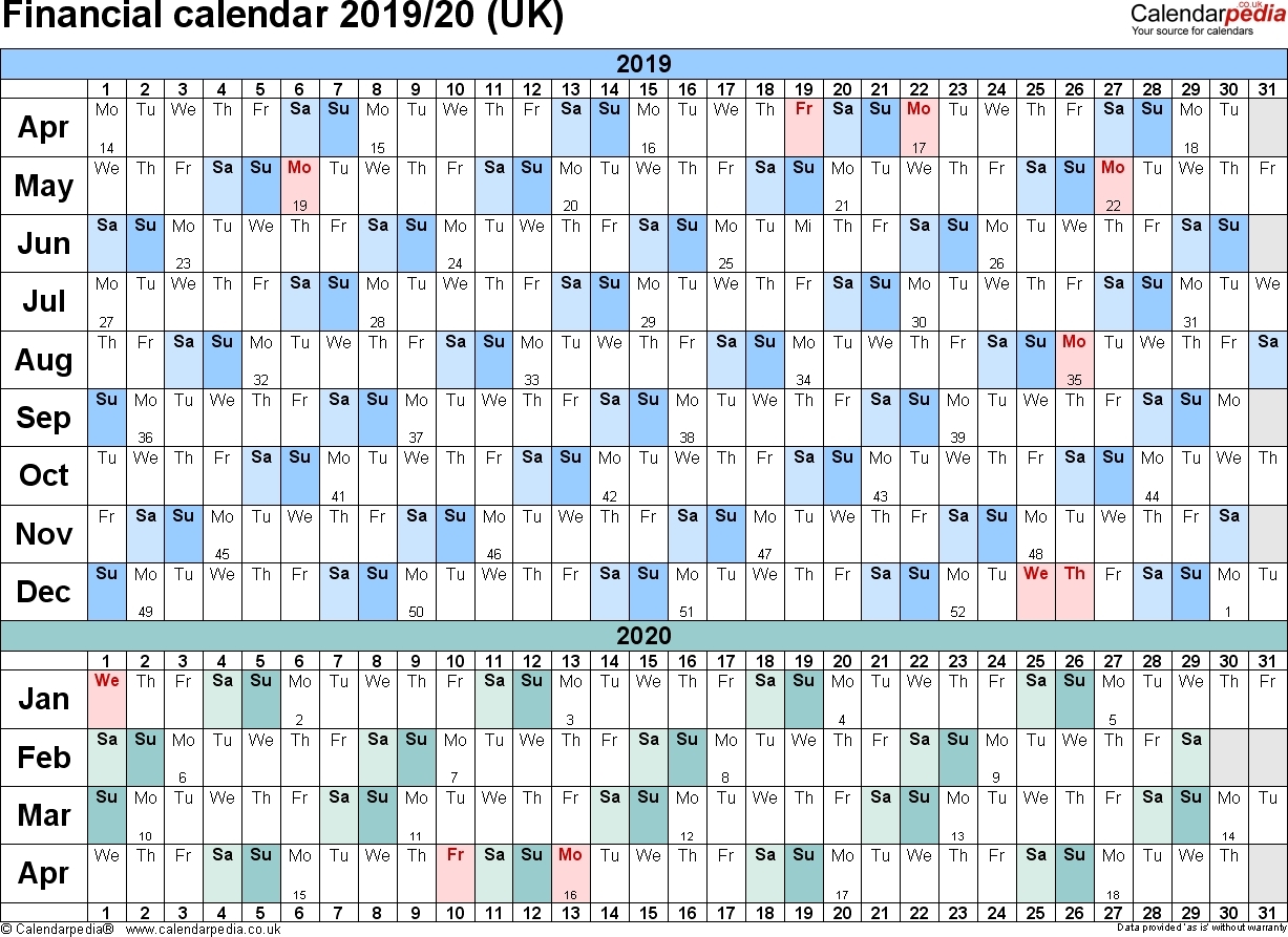 Printable Fiscal Year 2022 Calendar