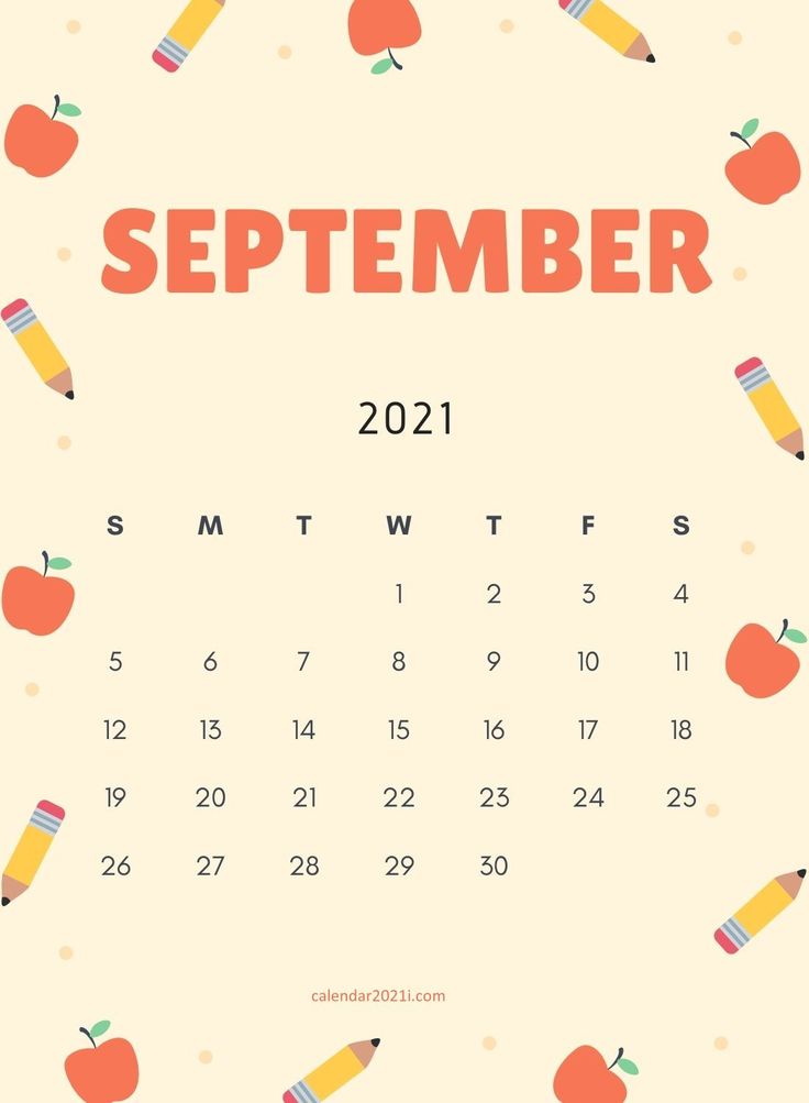 Cute September 2021 Calendar Printable