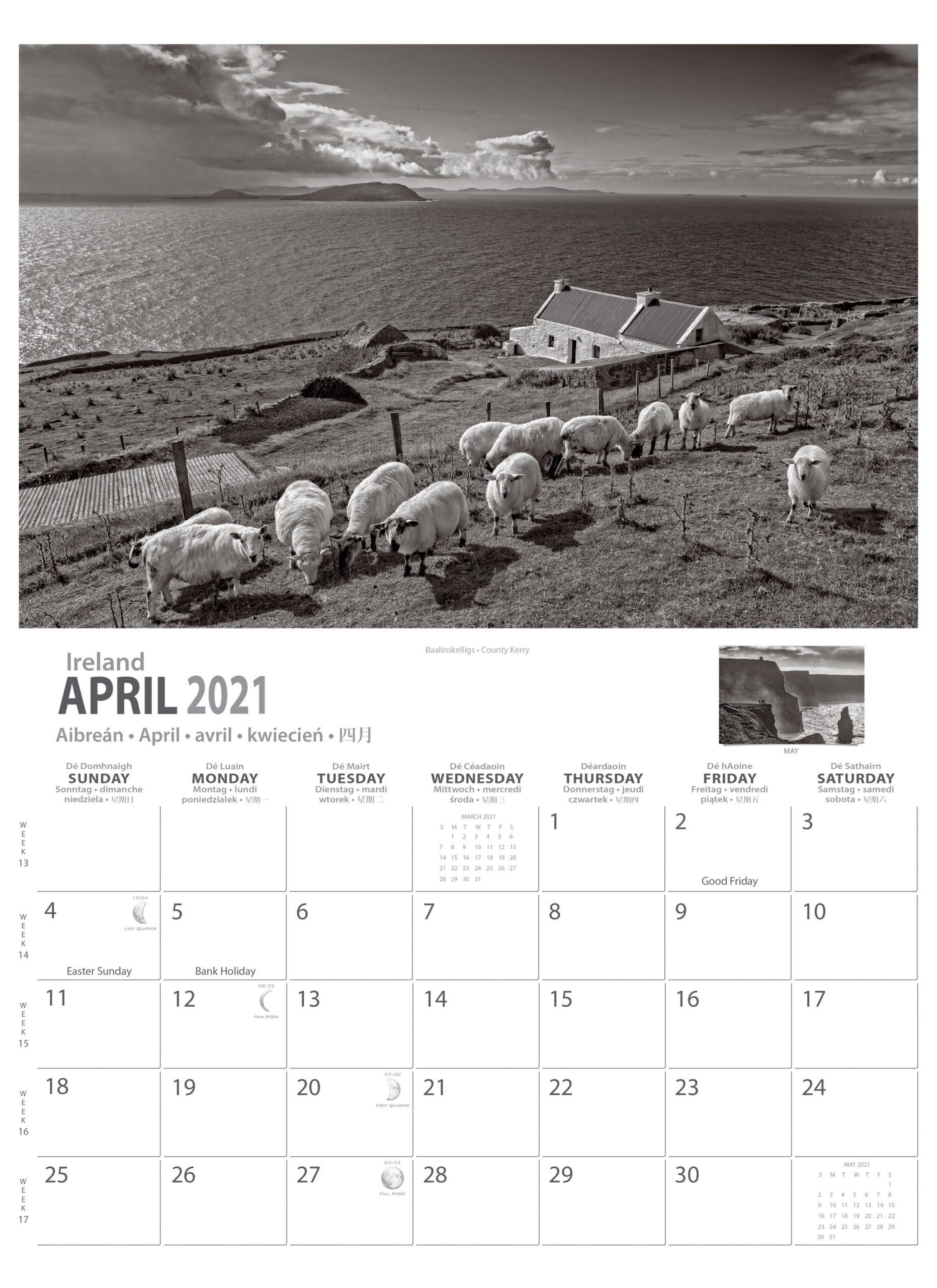 Irish Calendar 2021 Printable