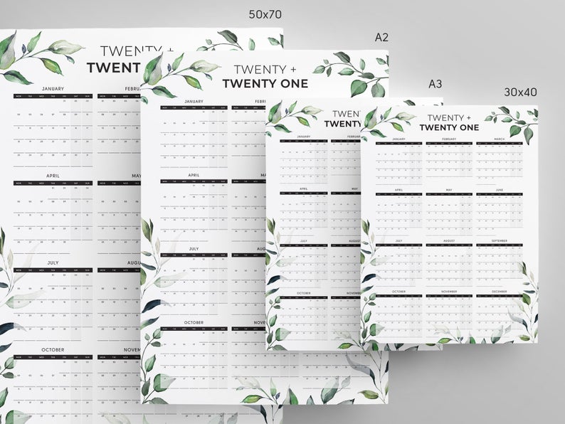 2021 Wall Planner Printable