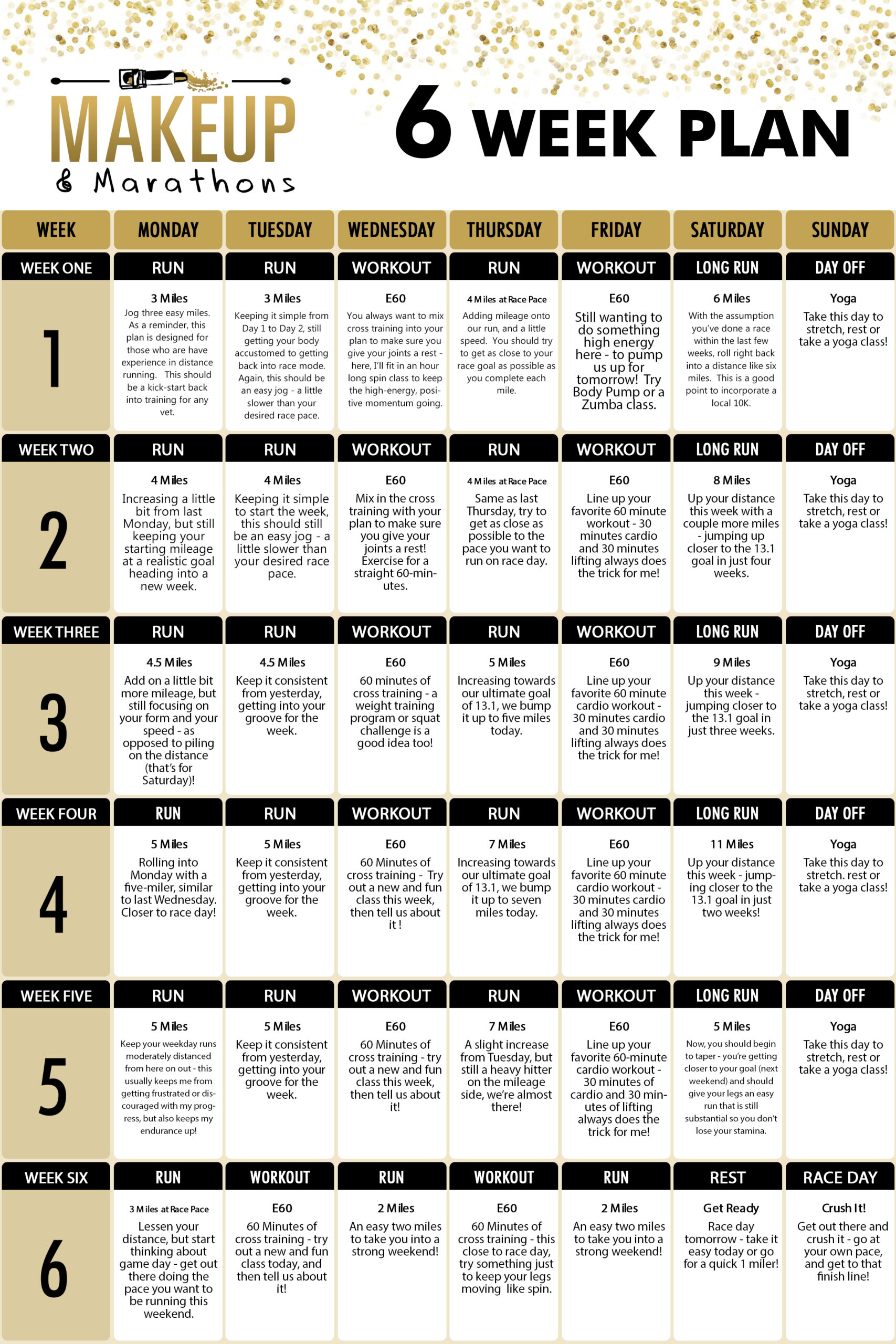 8 Week Calendar Printable