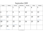 Printable 2009 Calendar