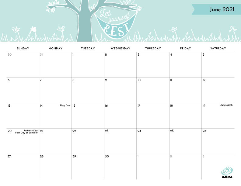 Printable 2021 Calendar Imom