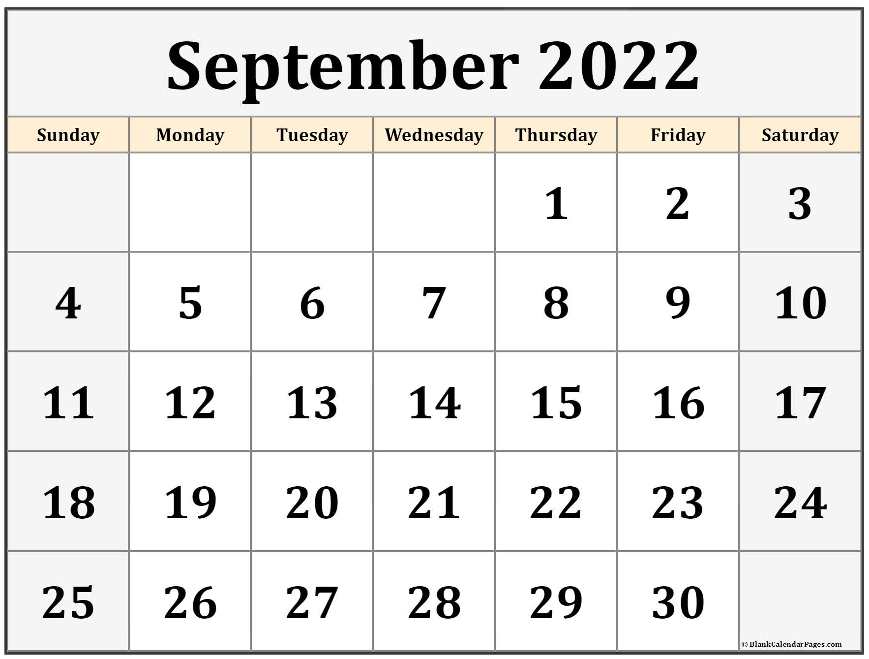 2022 Calendar Template Printable