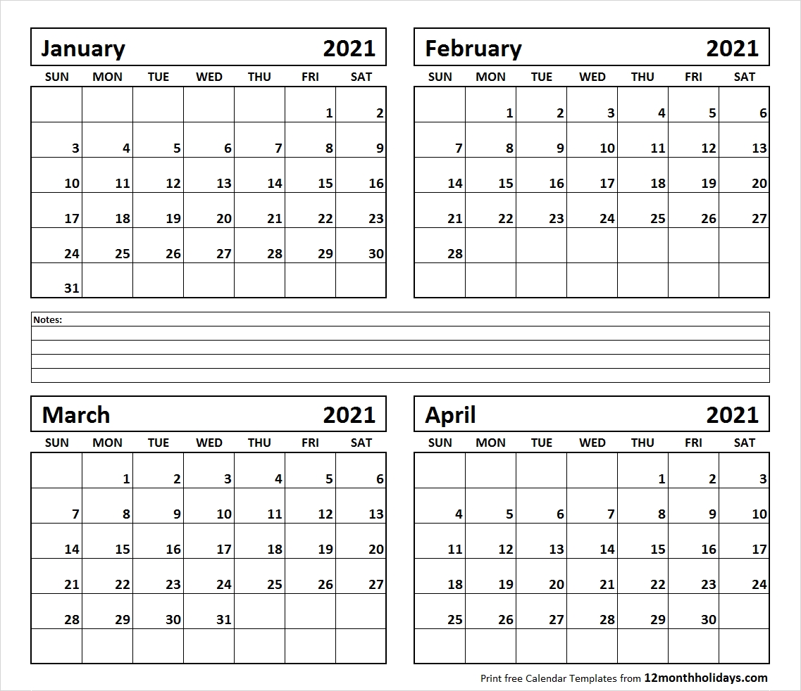 February And March 2021 Calendar