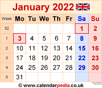 Monthly Calendar 2022 Calendar Uk Printable