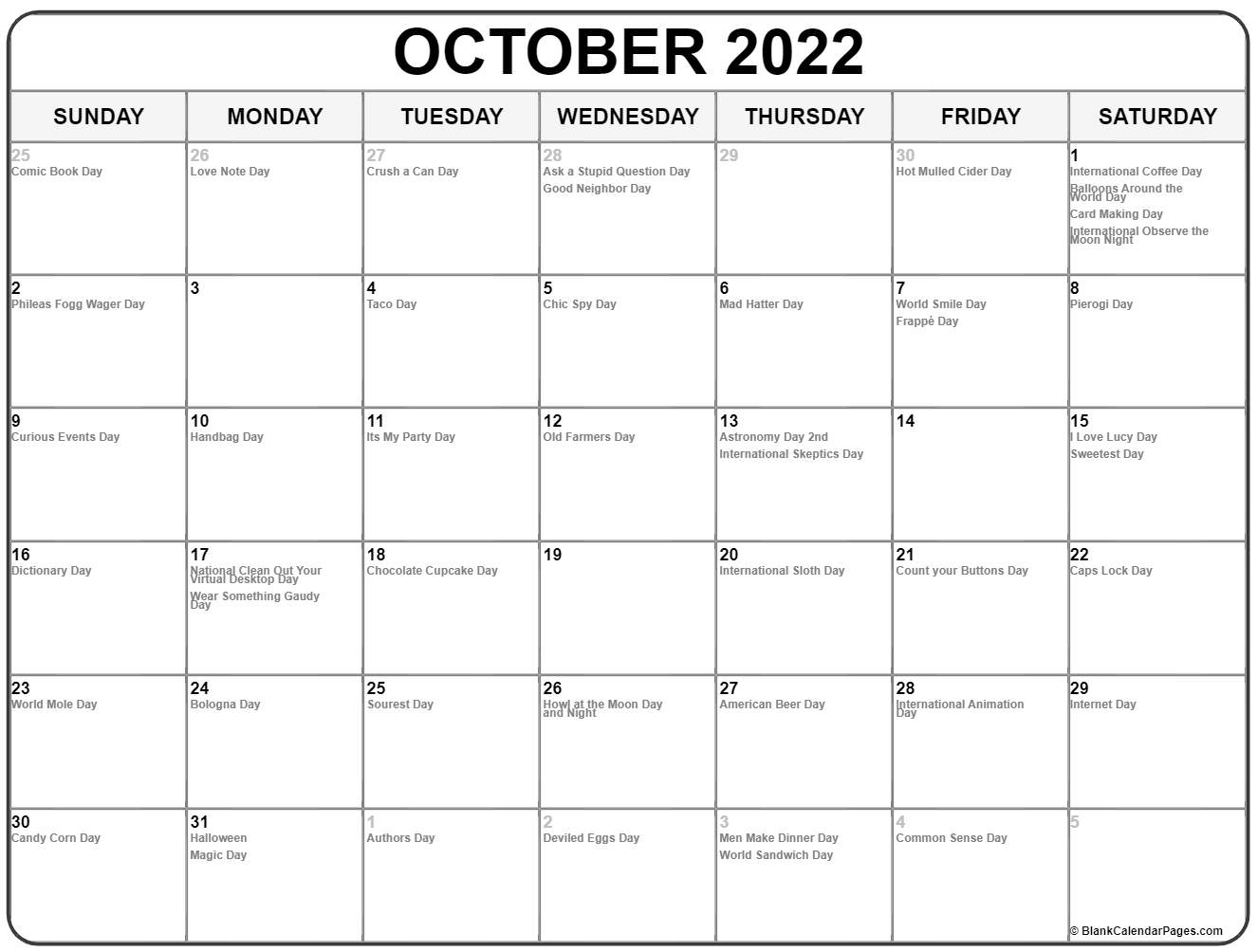 Printable Calendar 2022 Usa