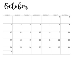 Free Printable Cute Calendar 2021