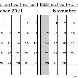 September October November 2021 Calendar