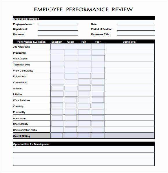 Employee Review Template