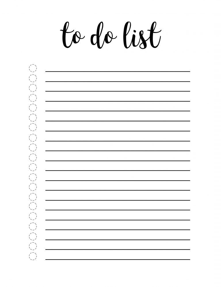 To Do List Template