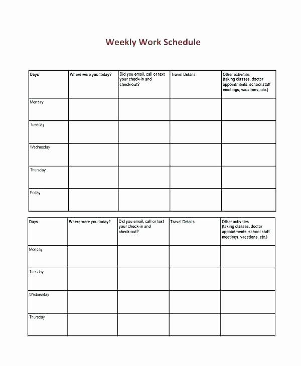 On Call Schedule Template