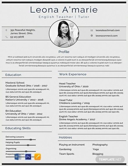Teacher Resume Template