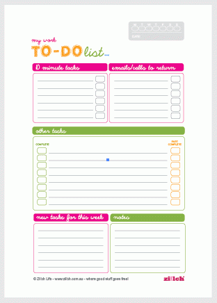 Work To Do List Template