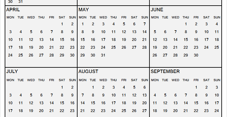 Printable Calendar 2023 Monday Start