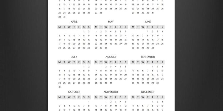 A5 Monthly Calendar 2023 Printable Free