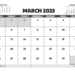 Free Printable March 2023 Calendar Template