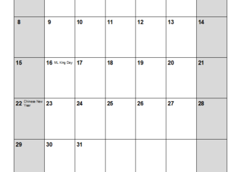 Monthly Printable Calendar 2023