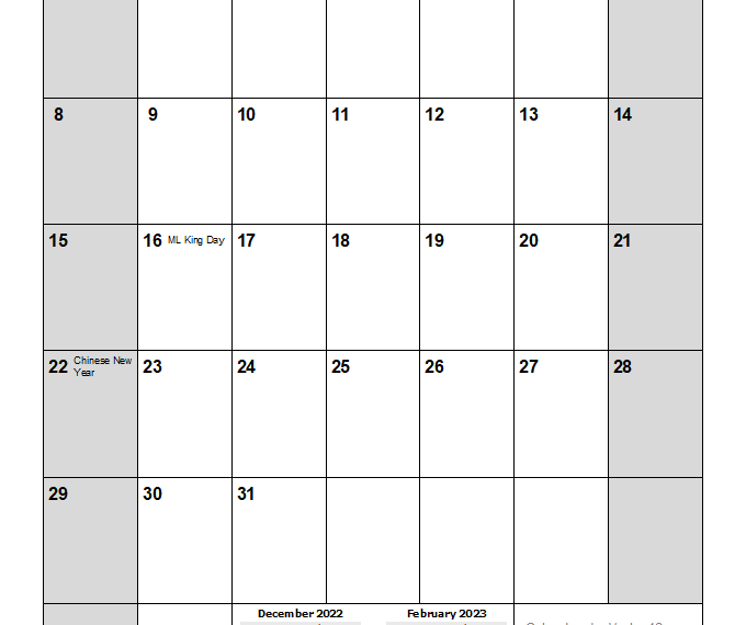 Monthly Printable Calendar 2023 4 Monthly Printable Calendar 2023