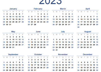 2023 Pdf Calendar Printable