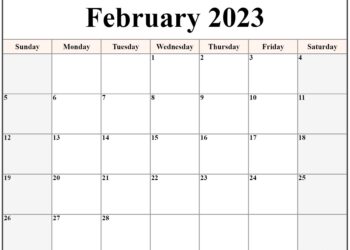 February 2023 Calendar Printable Imom