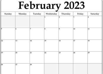 Calendar February 2023 Printable