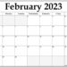 Calendar February 2023 Printable