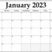 Free Printable January 2023 Calendar Pdf