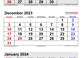 November December 2023 January 2024